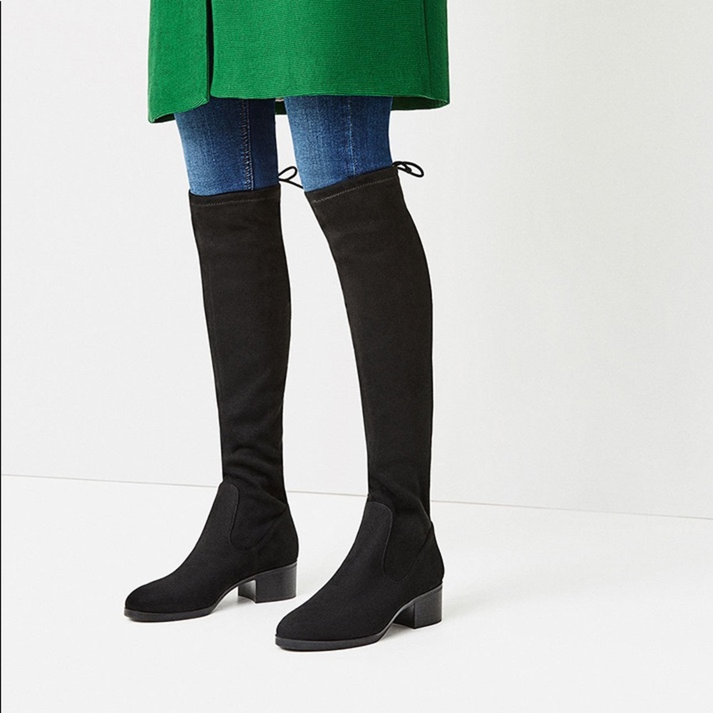 Zara Over the Knee Boots 38 Black